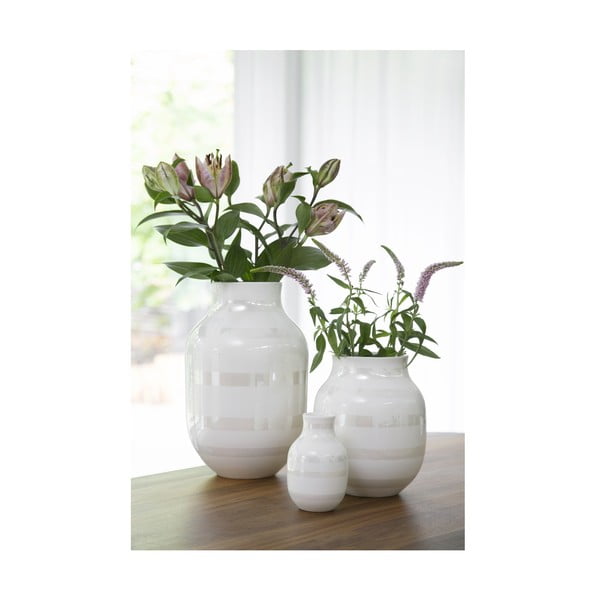 Vază din gresie Kähler Design Omaggio, înălțime 12,5 cm, alb-image-3