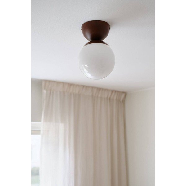 Plafonieră albă/maro din sticlă opal ø 15 cm Leah – Jotex-image-2