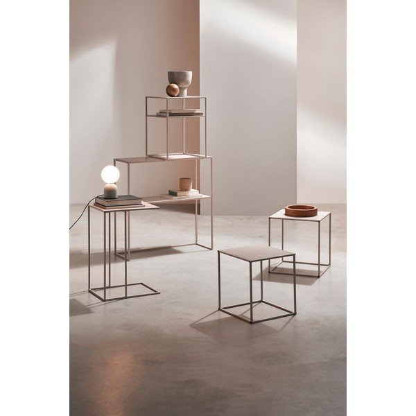 Măsuțe de cafea bej 2 buc. din metal 38x38 cm Alrik – Yes Everyday-image-4