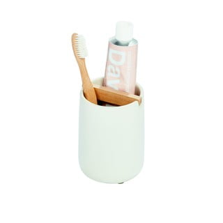 Recipient din ceramică pentru periuța de dinți iDesign Eco Vanity, alb