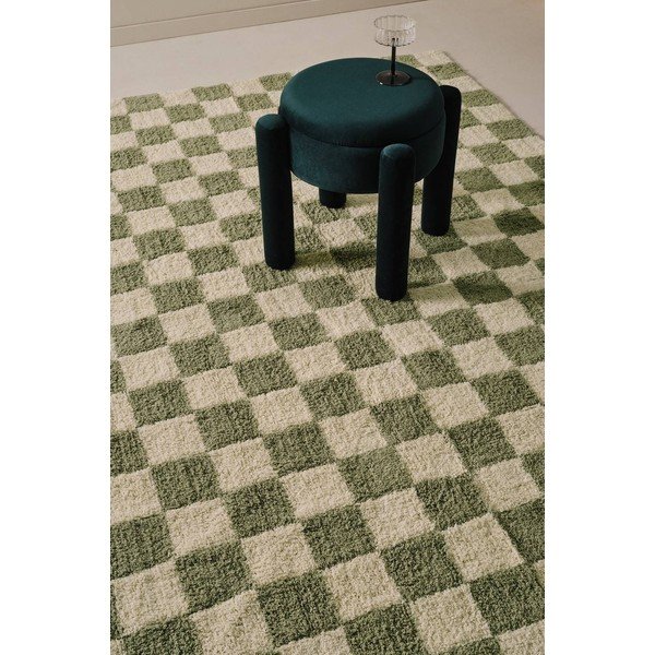 Covor verde/crem din bumbac 200x300 cm Mela – Jotex-image-1
