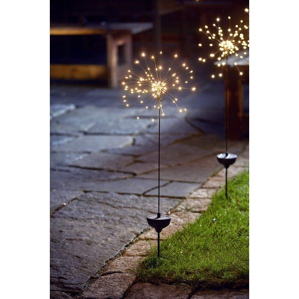 Decorațiune solară LED cu diode albe pentru exterior Star Trading Firework, înălțime 100 cm-image-1