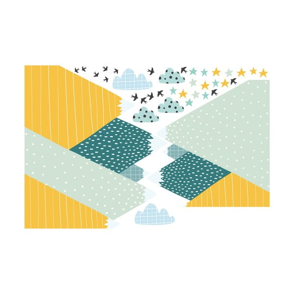 Autocolant Ambiance Giant Kid Sticker Scandinavian Mountains Ziska-image-1