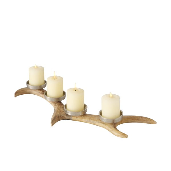 Suport lumânări pentru Crăciun din lemn de mango Boltze Roemje