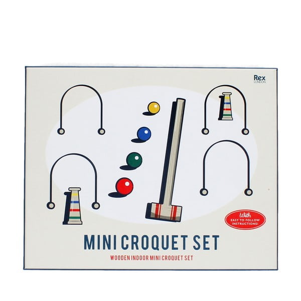 Joc crichet de masă Mini Croquet Set – Rex London-image-2