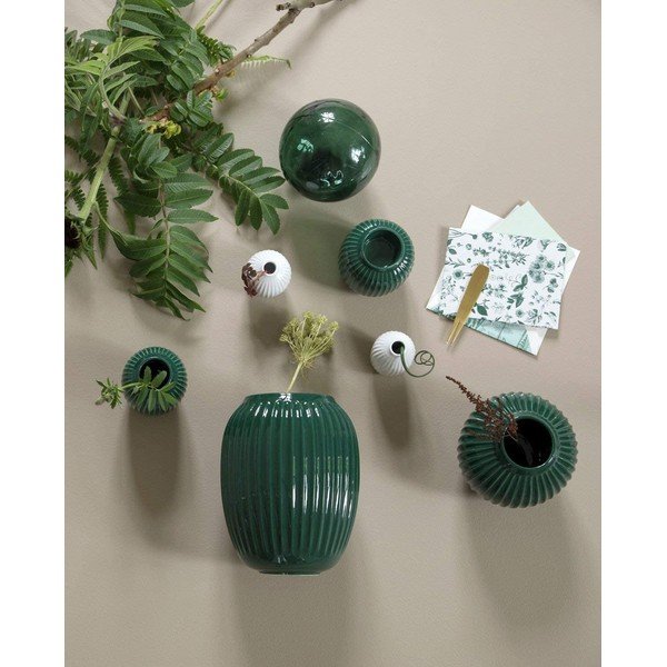 Vază din gresie Kähler Design Hammershoi, înălțime 20 cm, verde-image-1