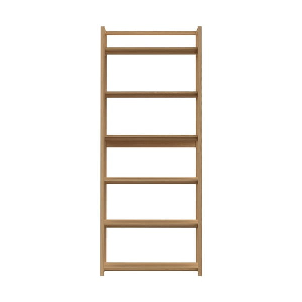 Bibliotecă în culoare naturală cu aspect de lemn de stejar 80x199x40 cm Ludza – Actona