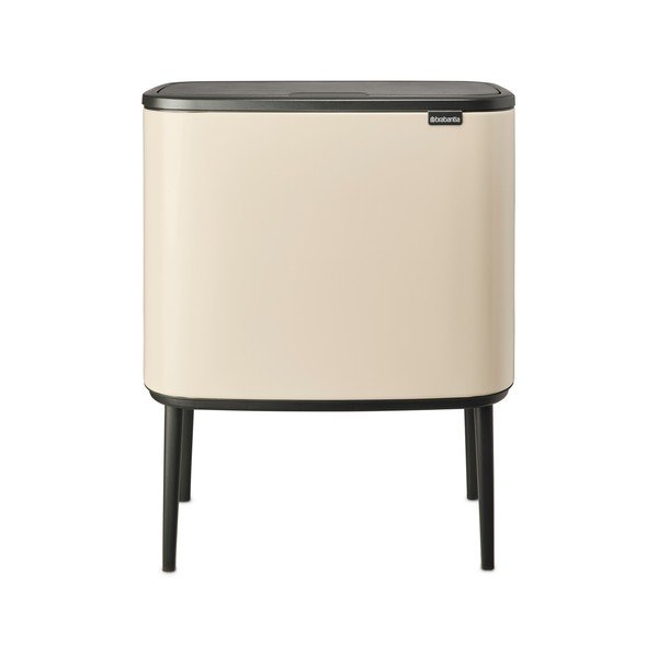 Coș de gunoi bej de reciclat/cu senzori de atingere din oțel 34 l Bo Touch Bin – Brabantia-image-1