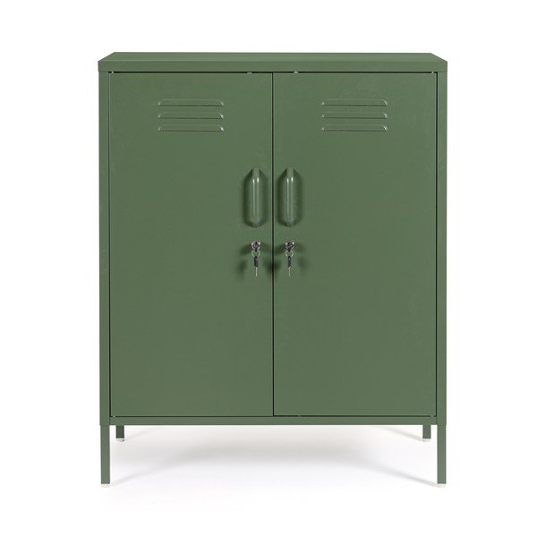 Dulap verde închis din metal cu încuietoare 80x101,5x40 cm Cambridge – Yes Everyday
