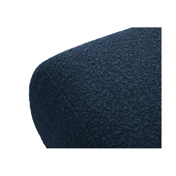 Taburet albastru închis cu tapițerie din stofă bouclé Molino – Micadoni Home-image-2
