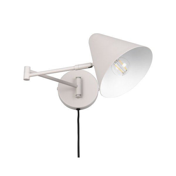 Aplică de perete fildeș cu structură flexibilă cu alimentare la priză ø 15 cm Cosima – Trio-image-4