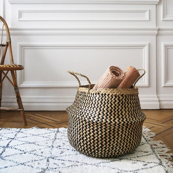 Coș depozitare din iarbă de mare Compactor Zic Zac, ⌀ 45 cm-image-1