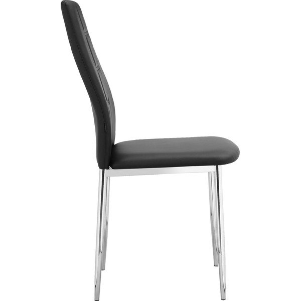 Scaune de dining negre 2 buc. din imitație de piele Edita – Støraa-image-3