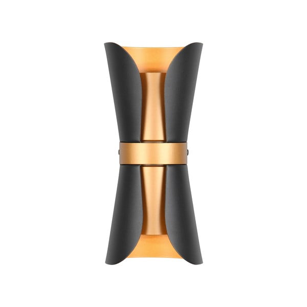 Aplică de perete neagră/în culoarea bronz Coat – Trio-image-1