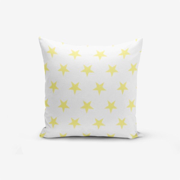 Față de pernă cu amestec din bumbac Minimalist Cushion Covers Yellow Star, 45 x 45 cm