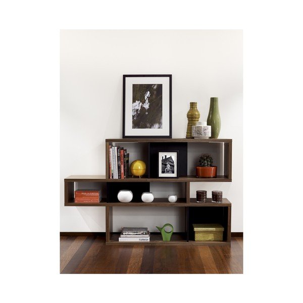 Bibliotecă TemaHome London 001 Walnut, negru-image-1