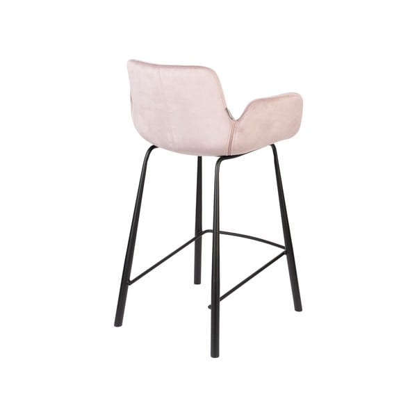 Scaune de bar roz-deschis 2 buc. din catifea 91,5 cm Brit – Zuiver-image-4