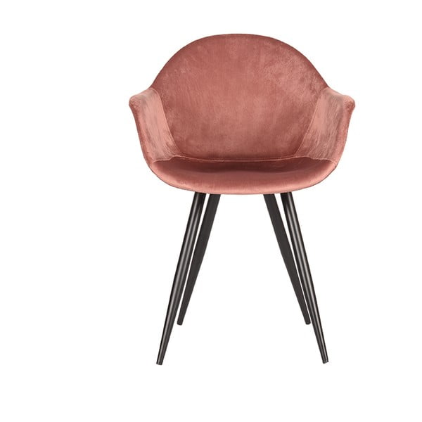 Scaune de dining roz-deschis 2 buc. din catifea Forli – LABEL51-image-1