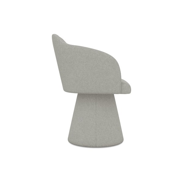 Scaun de sufragerie gri deschis tapițat Kanoa – Makamii-image-2