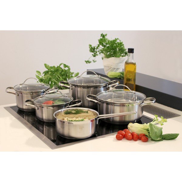 Set de vase pentru gătit 9 buc. din oțel inoxidabil Horizon – ELO-image-1