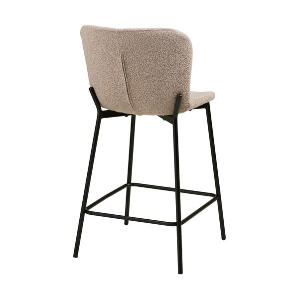 Scaun de bar bej tapițat (înălțime șezut 65 cm) Maceda – House Nordic-image-4