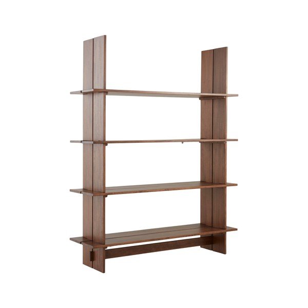 Etajeră în culoare naturală închisă din lemn de pin 140x180x40 cm Tottori – Jotex