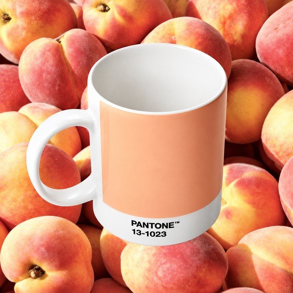 Cană piersică din porțelan 375 ml Peach Fuzz 13-1023 – Pantone-image-1
