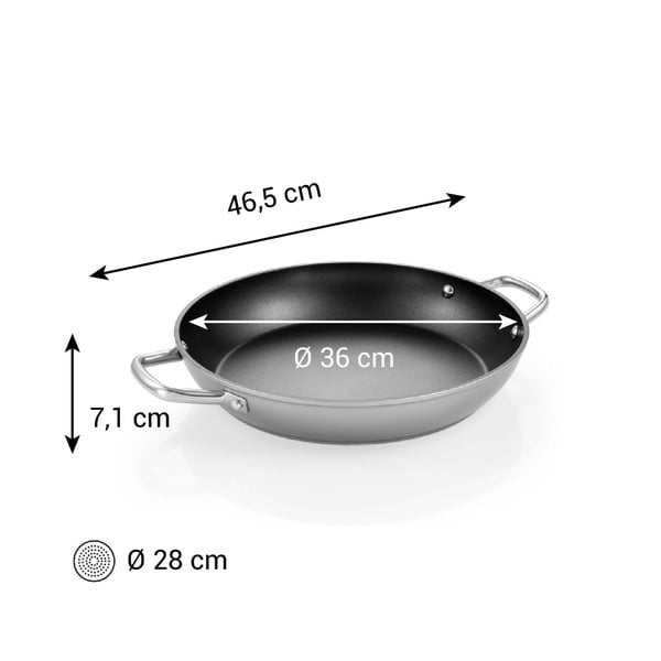 Tigaie cu suprafață antiaderentă din aluminiu ø 36 cm GrandChef+ – Tescoma-image-1