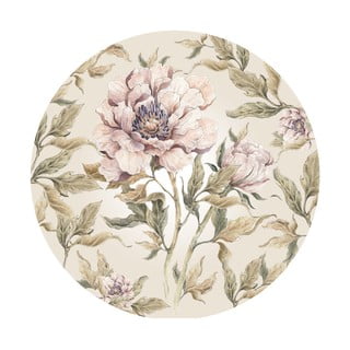 Autocolant de perete pentru copii Dekornik Peony in a Circle, ø 150 cm