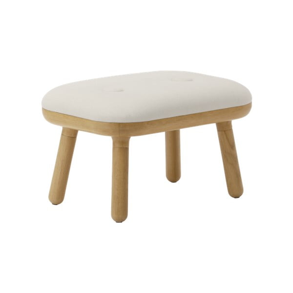 Scaun alb-în culoare naturală Paff Low – UMAGE