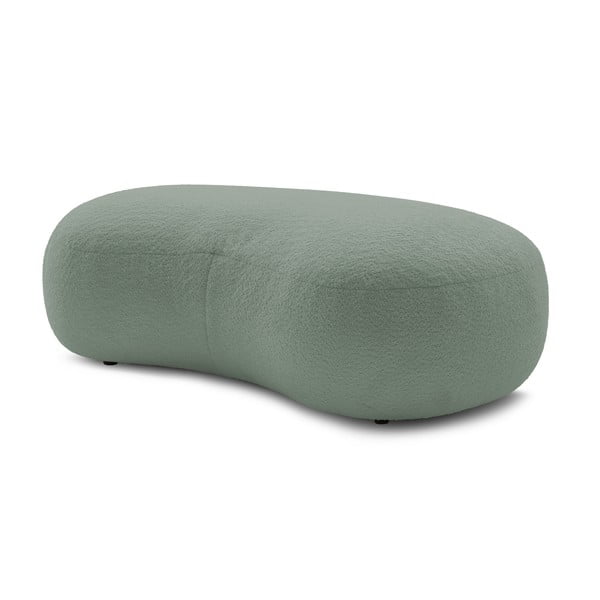 Puf din stofă bouclé verde deschis Saint-Germain – Bobochic Paris-image-3