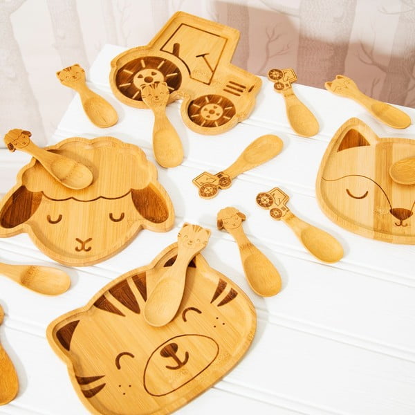 Farfurie din bambus pentru copii Sass & Belle Farmyard Friends Baa Baa Lamb-image-1