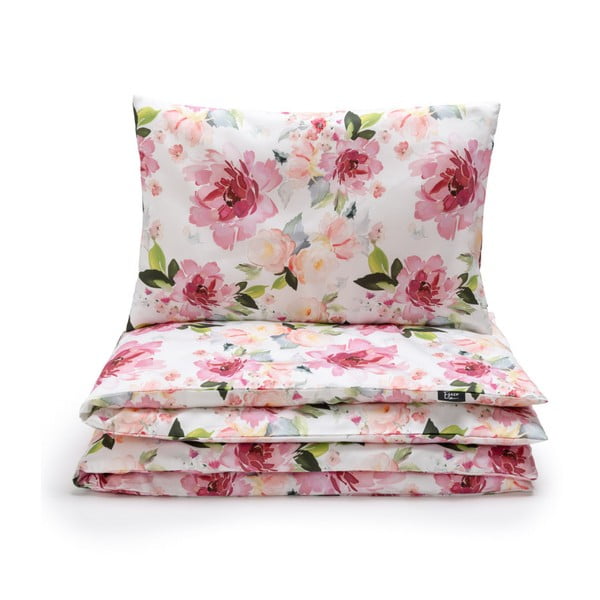 Lenjerie de pat pentru pătuț din bumbac 135x100 cm Watercolor Flowers - ESECO