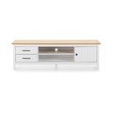 Comodă TV albă din lemn de pin 158x47 cm Miranda – Marckeric