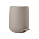 Coș de gunoi maro deschis cu pedală din plastic 3 l Nova – Zone