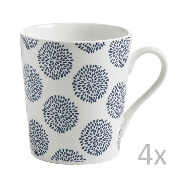 Set 4 căni Maxwell & Williams Indigo Flower