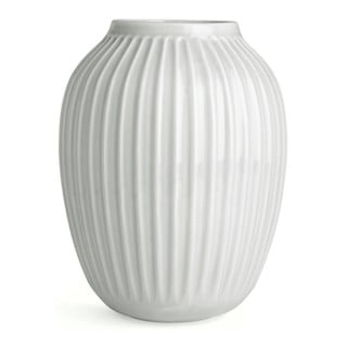 Vază din gresie Kähler Design Hammershoi, înălțime 25 cm, alb