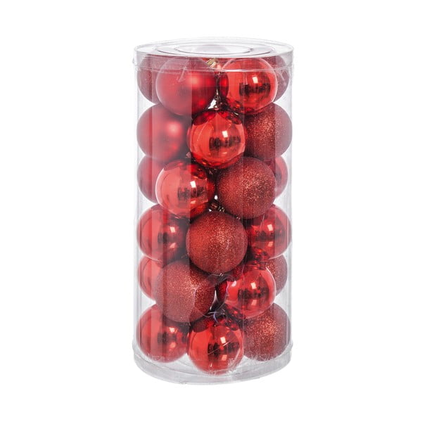 Globuri roșii de Crăciun în set de 30 bucăți Balladas Casa Selección,  ø 6 cm