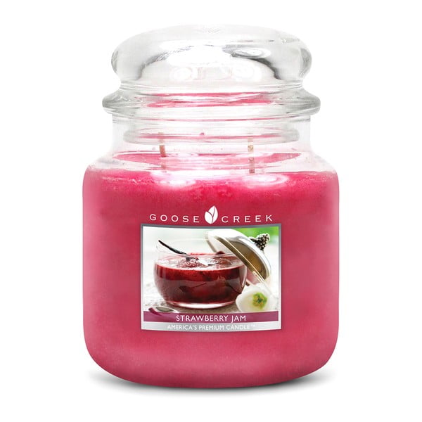 Lumânare parfumată în recipient Goose Creek Strawberry Jam, 75 ore de ardere