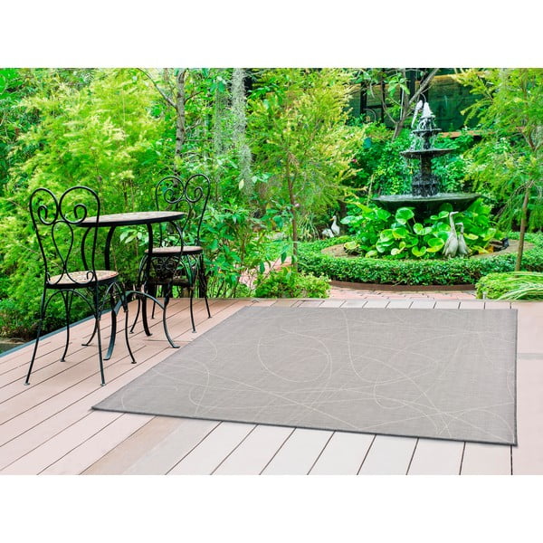 Covor de exterior Universal Hibis Line, 160 x 230 cm, gri-image-1