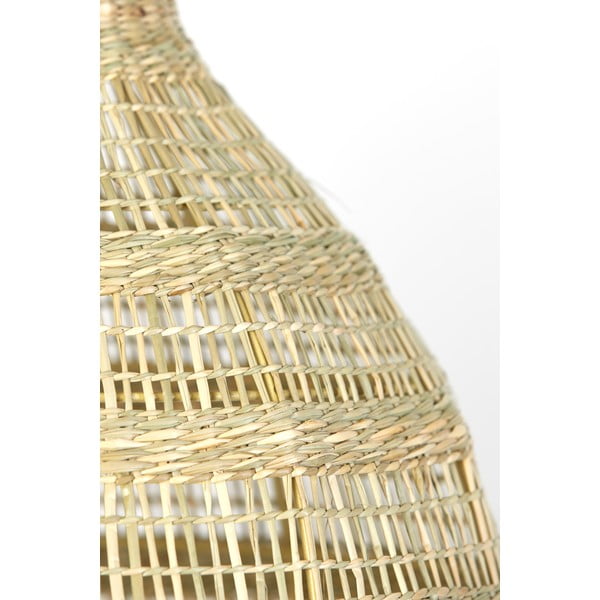 Lustră în culoare naturală cu abajur din iarbă de mare ø 38 cm Sagar – Light & Living-image-4