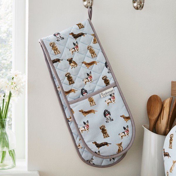 Suport dublu din bumbac Cooksmart ® Curious Dogs-image-1