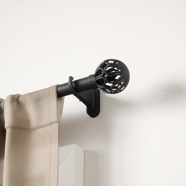 Galerie de perdea negru-mat extensibilă din oțel 107 - 305 cm Aria – Umbra-image-1