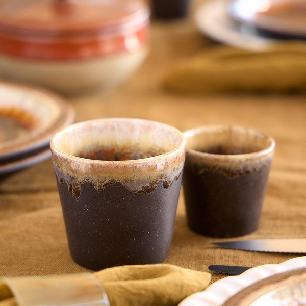 Ceașcă maro închis din gresie ceramică 190 ml Poterie – Casafina-image-2