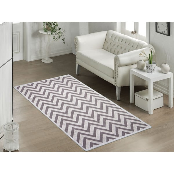 Covor din bumbac Vitaus Zikzak, 60 x 90 cm, bej-image-1