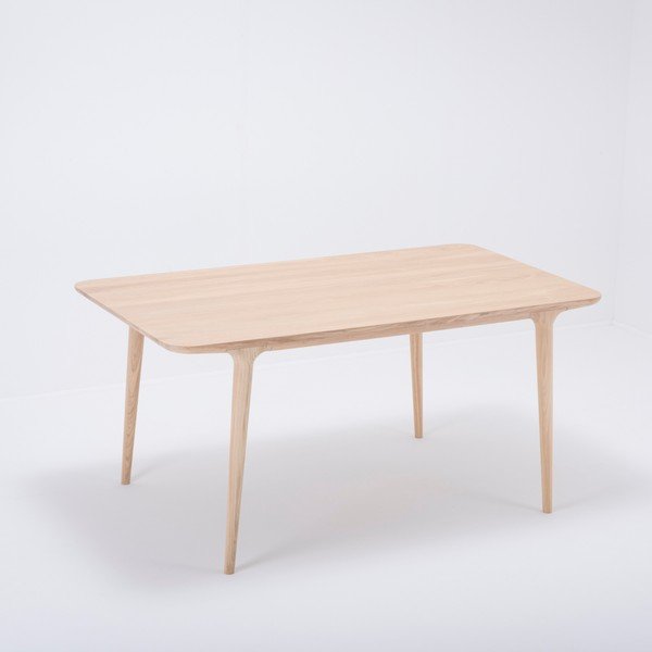 Masă de dining din lemn de stejar 90x160 cm Fawn - Gazzda-image-1