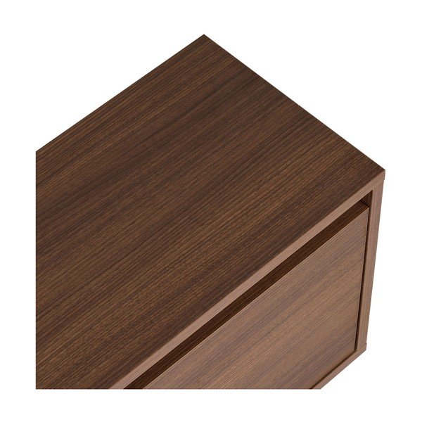 Comodă TV în culoare naturală închisă cu aspect de lemn de nuc 160x42x30 cm Sentinel – Kalune Design-image-3