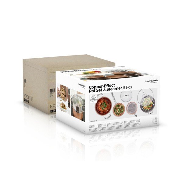 Set de oale de gătit la aburi InnovaGoods Copper-Effect-image-2