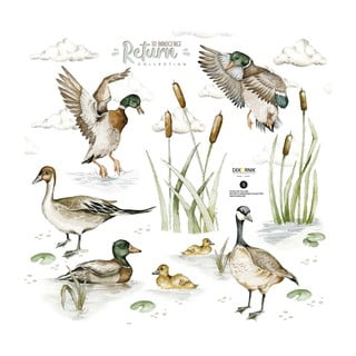 Set autocolante de perete pentru copii Dekornik Duck on the Lake L