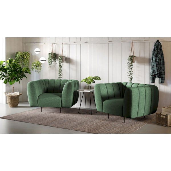 Fotoliu verde închis Shel – Ghado-image-4